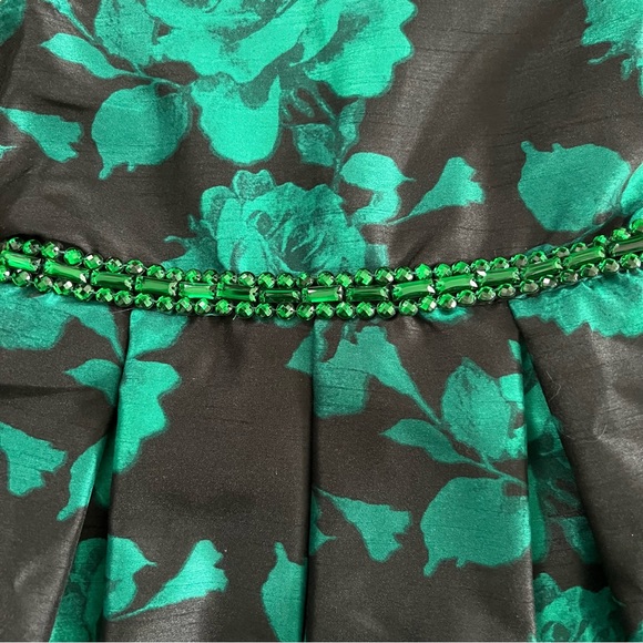 NWT!! Stunning Sweet Heart Rose Green Floral Sleeveless High-Low Dress / Size 12 - Picture 2 of 5